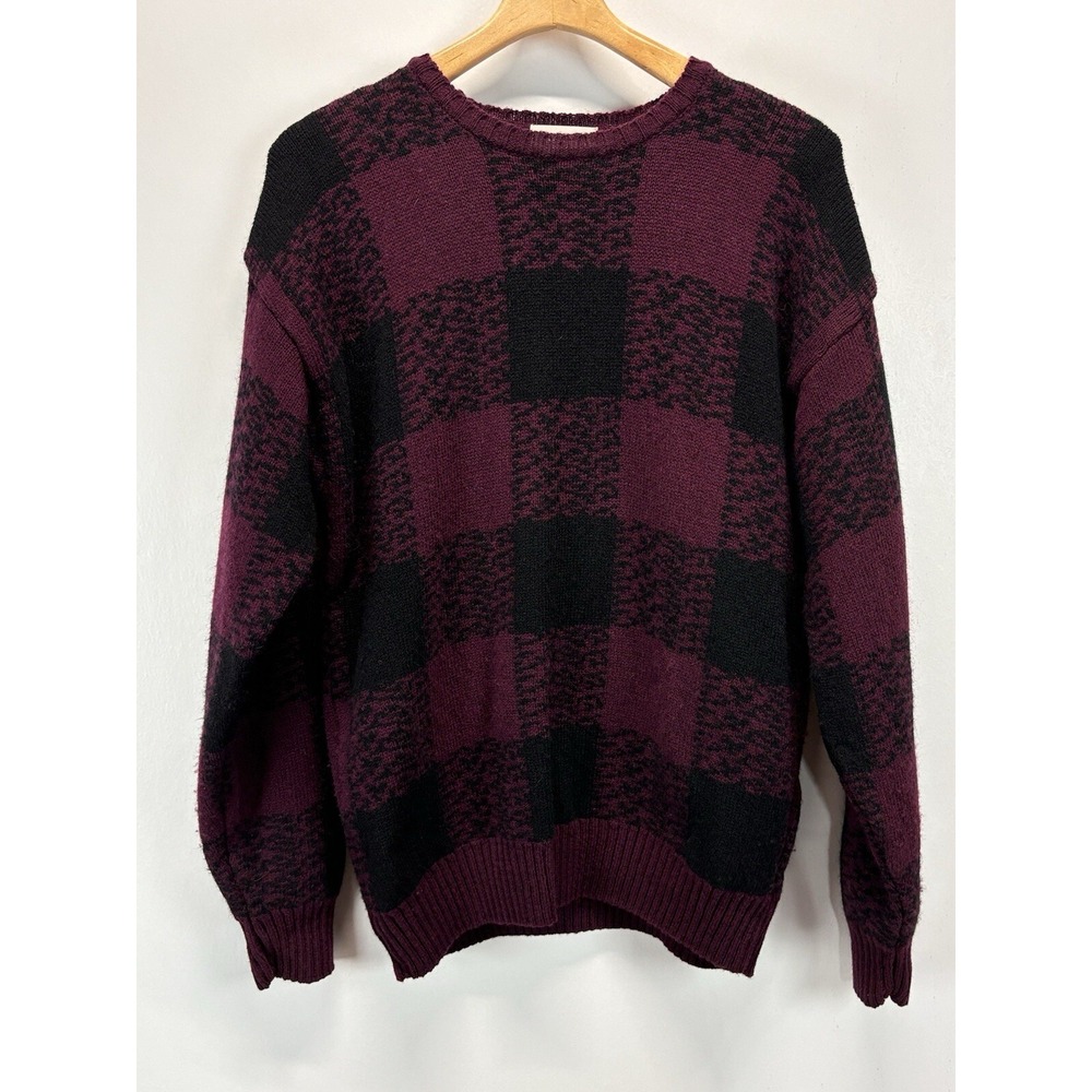 Vtg Abercrombie & Fitch 100% Wool Sweater Sz Small Men's 80s Crew Neck Grandpa